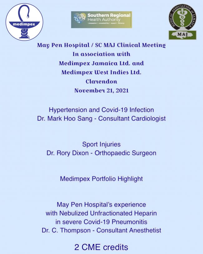 May Pen Hospital and Medimpex Clinical Meeting – November 21 2021